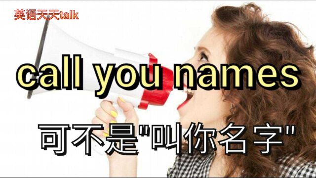 英语call you names是\