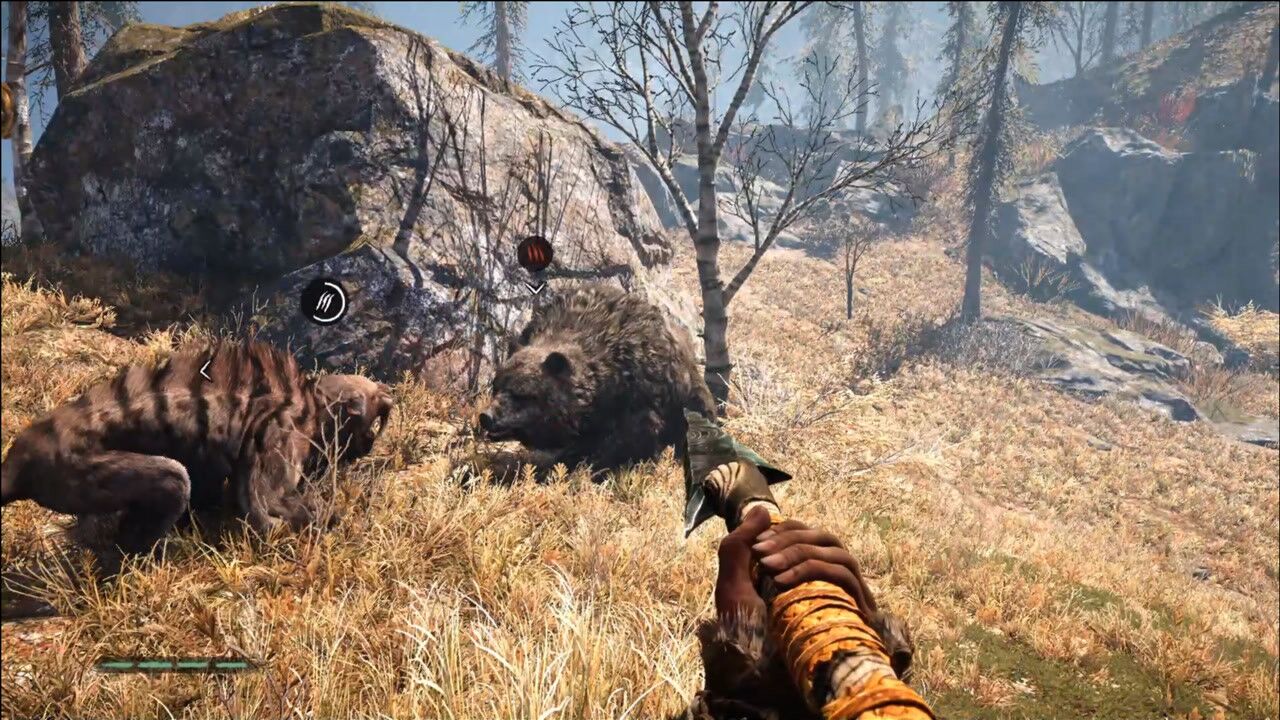 孤岛惊魂,原始杀戮32:血牙剑齿虎大战穴熊,谁会取得最终胜利?