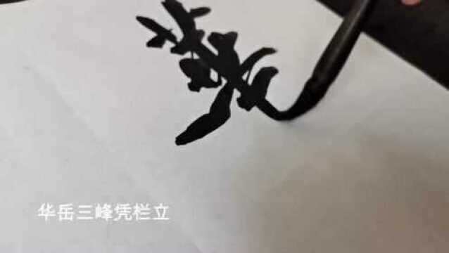 书法作品欣赏对联:华岳黄河