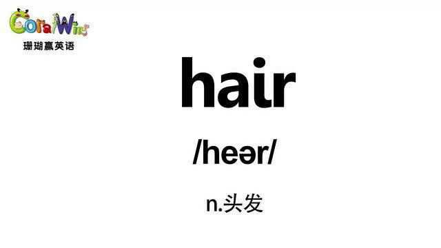 每日一词巧记剑桥英语KET单词hair