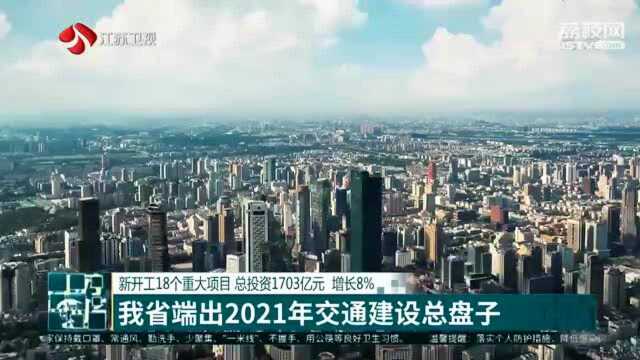 江苏端出2021交通建设总盘子 计划开工18个重大项目