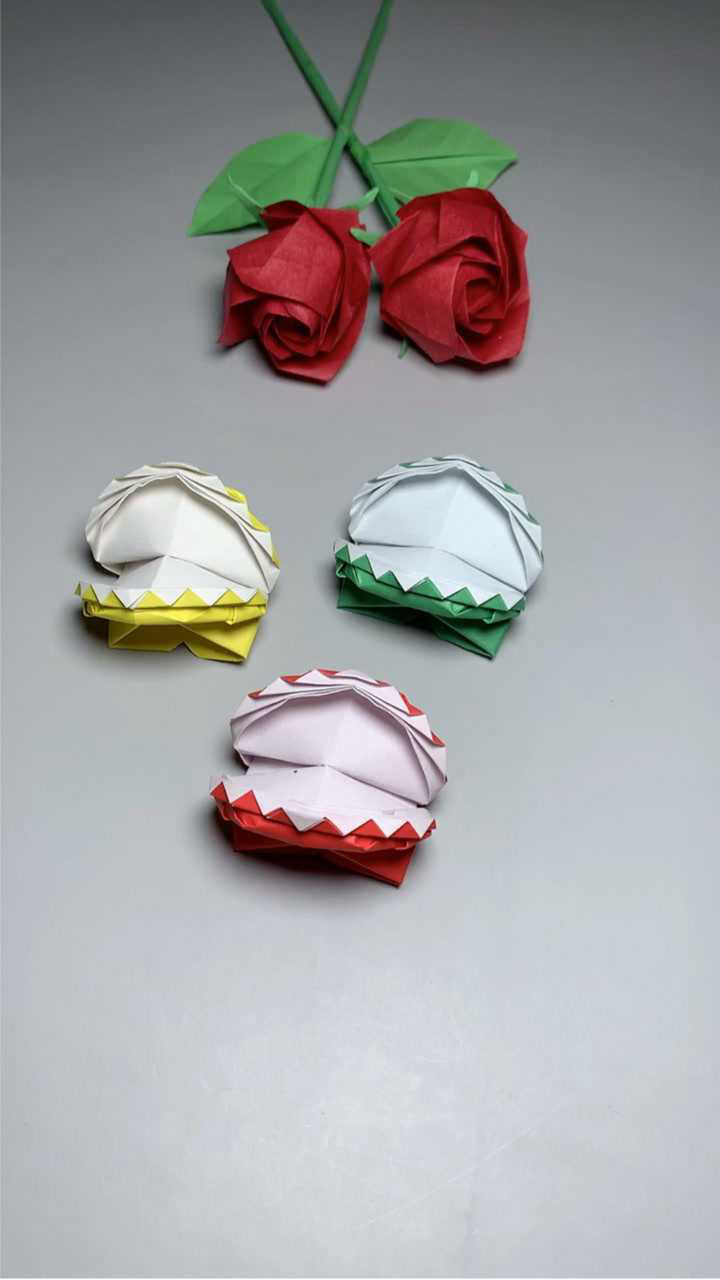 好玩的陷阱折纸,按中间就会关上,让你认为的折纸大神来试试