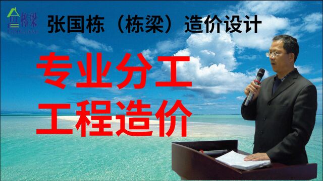 张国栋(栋梁)造价设计:张国栋老师直播安排工程造价相关专业分工