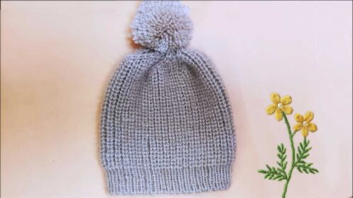 红姐经典元宝针毛球帽棒针编织方法演示