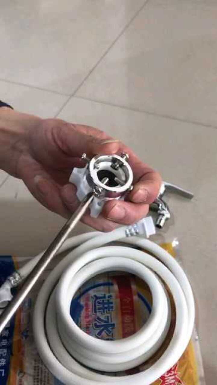 洗衣机通用进水管安装视频