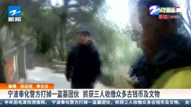 宁波奉化警方打掉一盗墓团伙 抓获三人收缴众多古钱币及文物