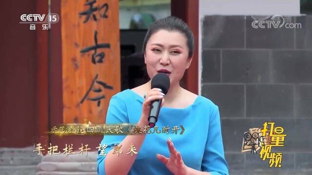 孙媛媛演唱四川民歌《槐花几时开》,歌声动人,好听