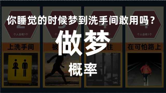 做梦概率比较,日常生活中你做什么梦比较多?你敢做梦上洗手间吗