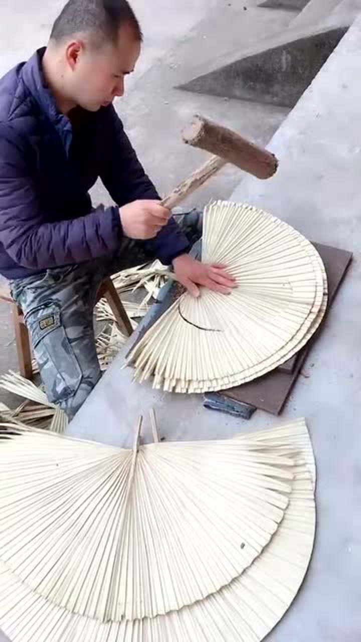 原来蒲扇是这样做出来的,今天第一次见到,真的长见识_高清1080P在线观看平台_腾讯视频