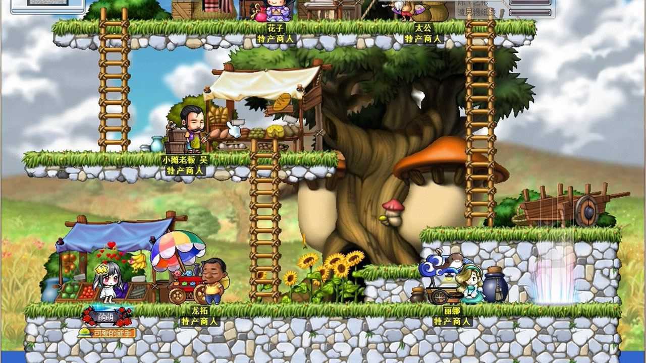2004冒险岛,各个村庄的导游妮妮进入周末集市,最下面的npc可以领取