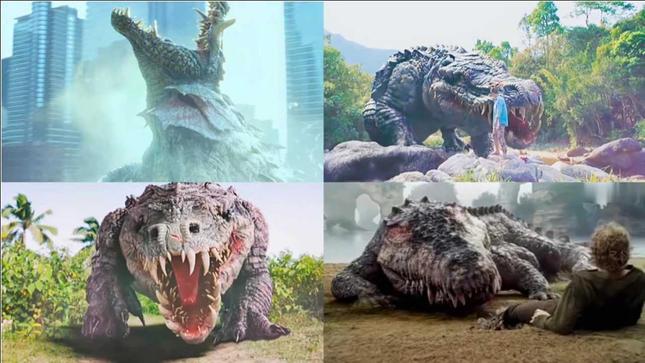 特效电影中这四只狂暴巨鳄,你觉得谁更厉害?变异鳄鱼有十条腿!