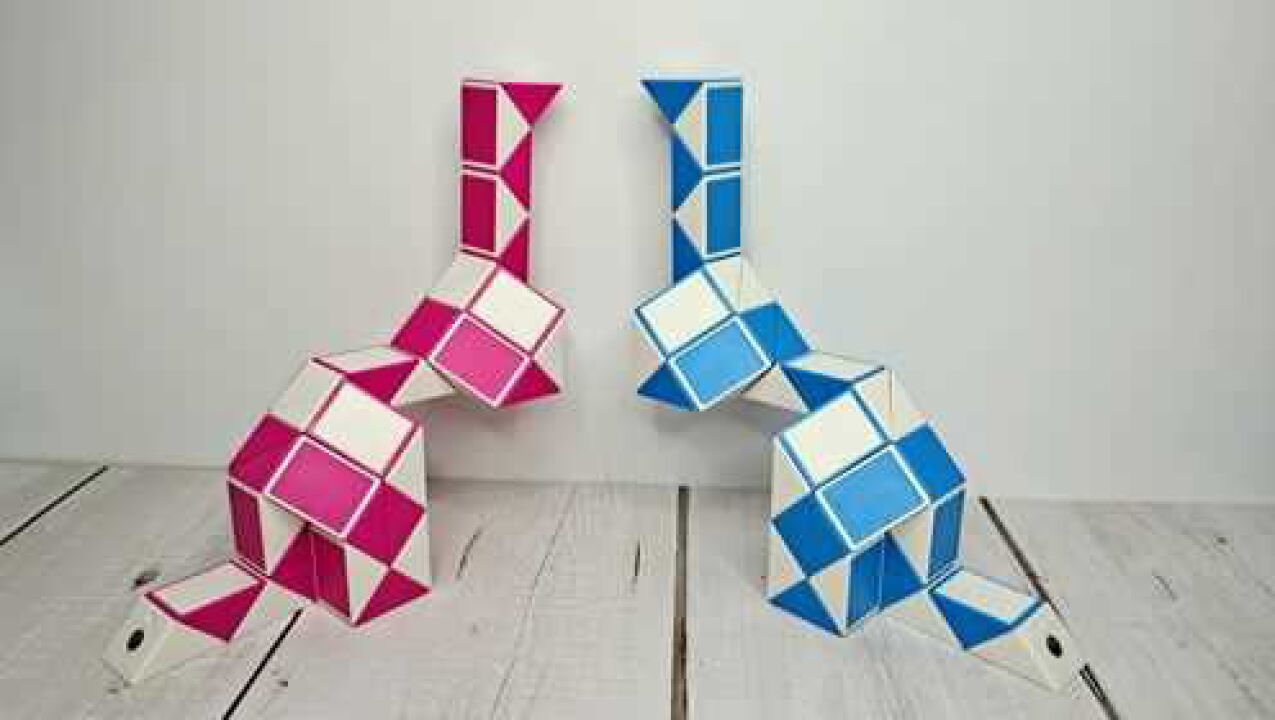 48段魔尺教程变霸王龙魔尺变动物系列简单易学慢动作一步一步教会你