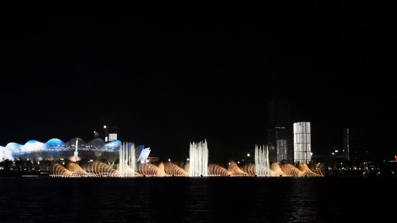 奥体中心音乐喷泉图片图片