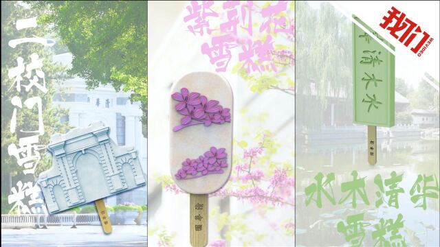 清华大学推出二校门、紫荆花等9款雪糕造型