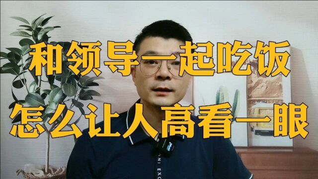 和领导一起吃饭,怎么让人高看一眼?