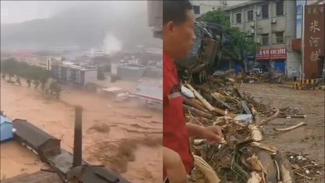 探访河南巩义米河镇:群众有序排队领取物资 通讯正陆续恢复