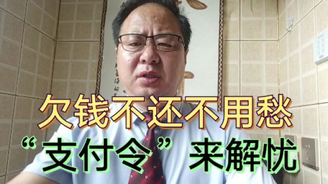 借钱不还不要紧,法院“支付令”来为你排忧解难