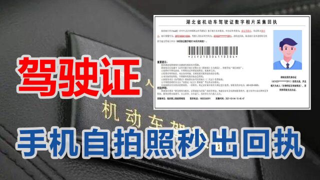 贵州省驾照新政出台,拍照自己在家搞定,轻松拿到照片回执单