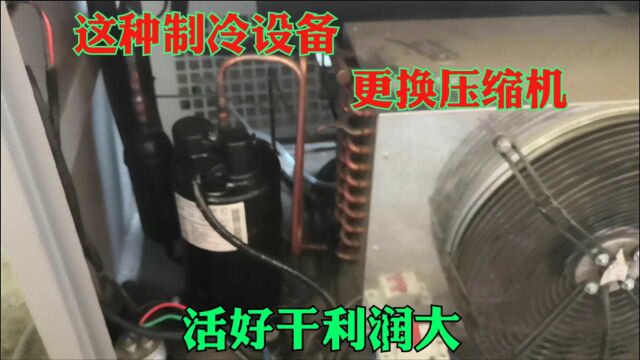 这种制冷设备换压缩机比冰箱简单,利润却是冰箱的好几倍