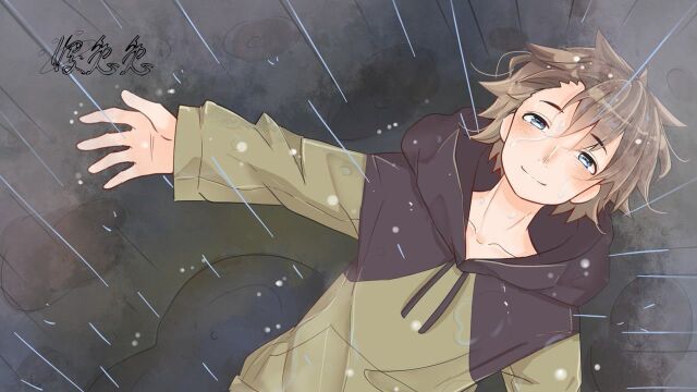 【绘画过程】原创绘画,淋雨