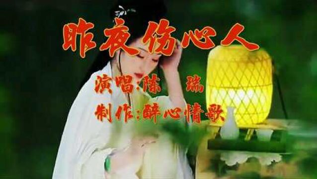 陈瑞新歌《昨夜伤心人》歌曲催人泪下,视频制作优美!