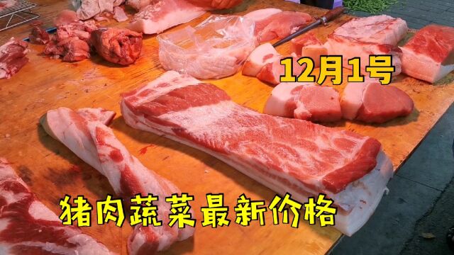 12月份第一天,看看江苏猪肉蔬菜卖多少一斤,这个价格贵吗