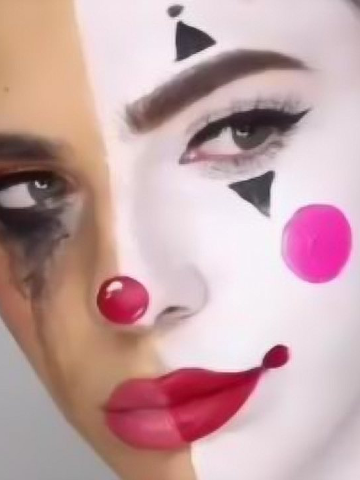 流泪小丑,化妆教程.