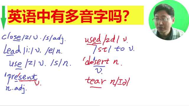 英语中的多音字:拼写相同读音不同意思不同的单词,heteronyms