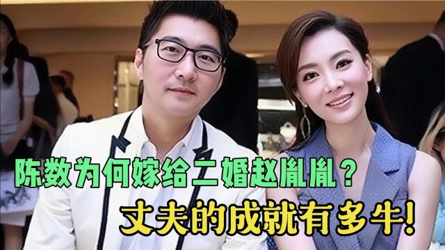 陈数为何嫁给二婚赵胤胤?丈夫的成就有多牛,为了继子不要孩子!