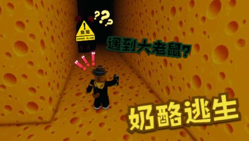 [图]Roblox奶酪逃生：我在奶酪迷宫里竟然遇到一只超大耗子！