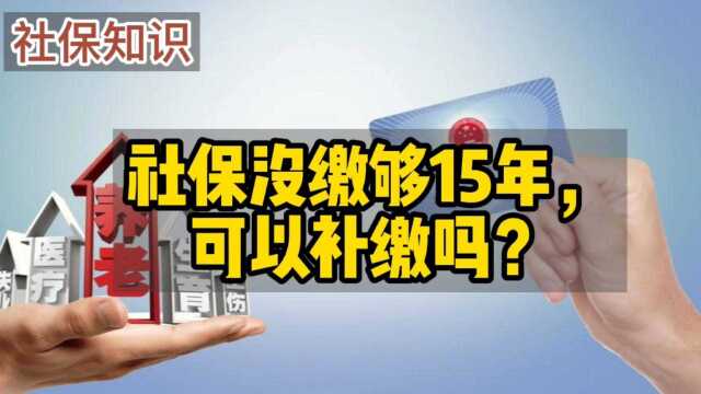 社保没缴够15年,可以补缴吗?