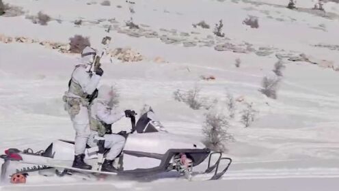 滑着雪橇作战！黎巴嫩真主党武装部队发布雪地训练录像