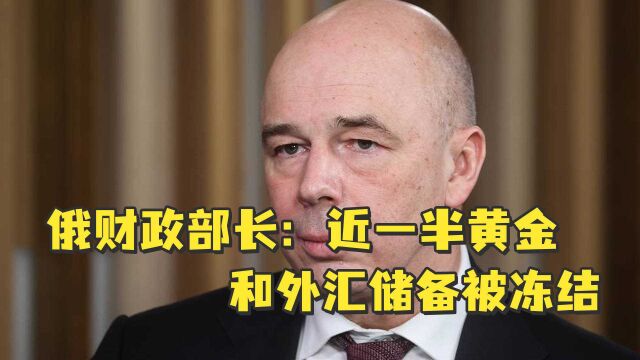 俄财政部长:约3000亿美元黄金和外汇储备被冻结,占总额近一半