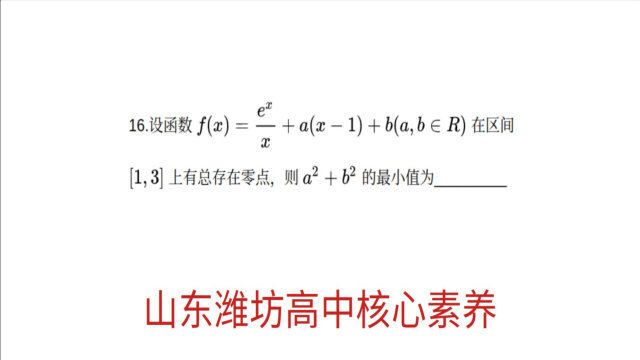 高三数学,山东潍坊高中核心素养数学,填空压轴题