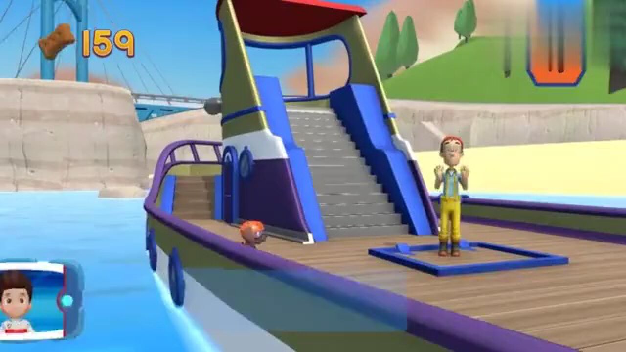 汪汪队立大功路马来到比目鱼号船上,完成莱德的任务