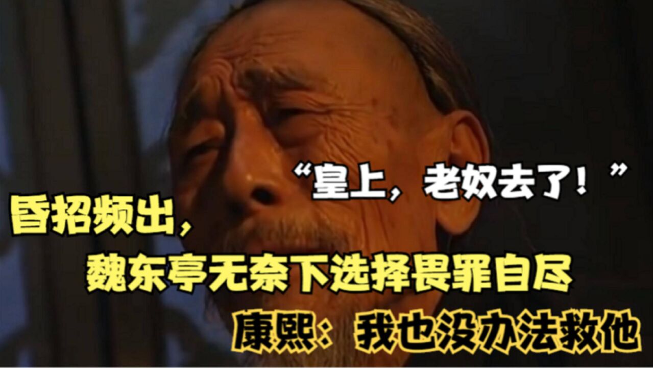 "昏招"频出,魏东亭无奈下选择畏罪自尽,康熙:我也没办法救他