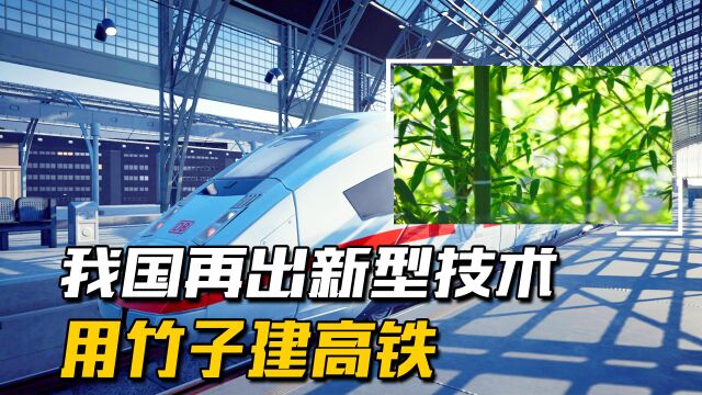 我国再出新型技术,用竹子建高铁?竟比混凝土还要坚固!