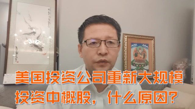 美国投资公司重新大规模投资中概股,什么原因?