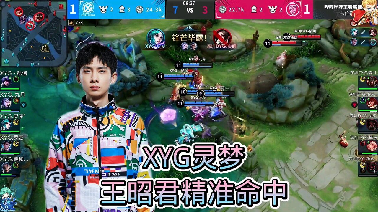 xyg靈夢王昭君精準命中,xyg戰勝dyg