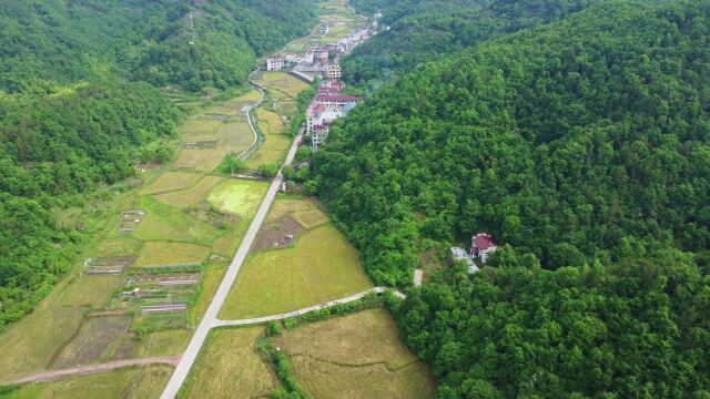 航拍浙江农村风景,青山绿水好风光