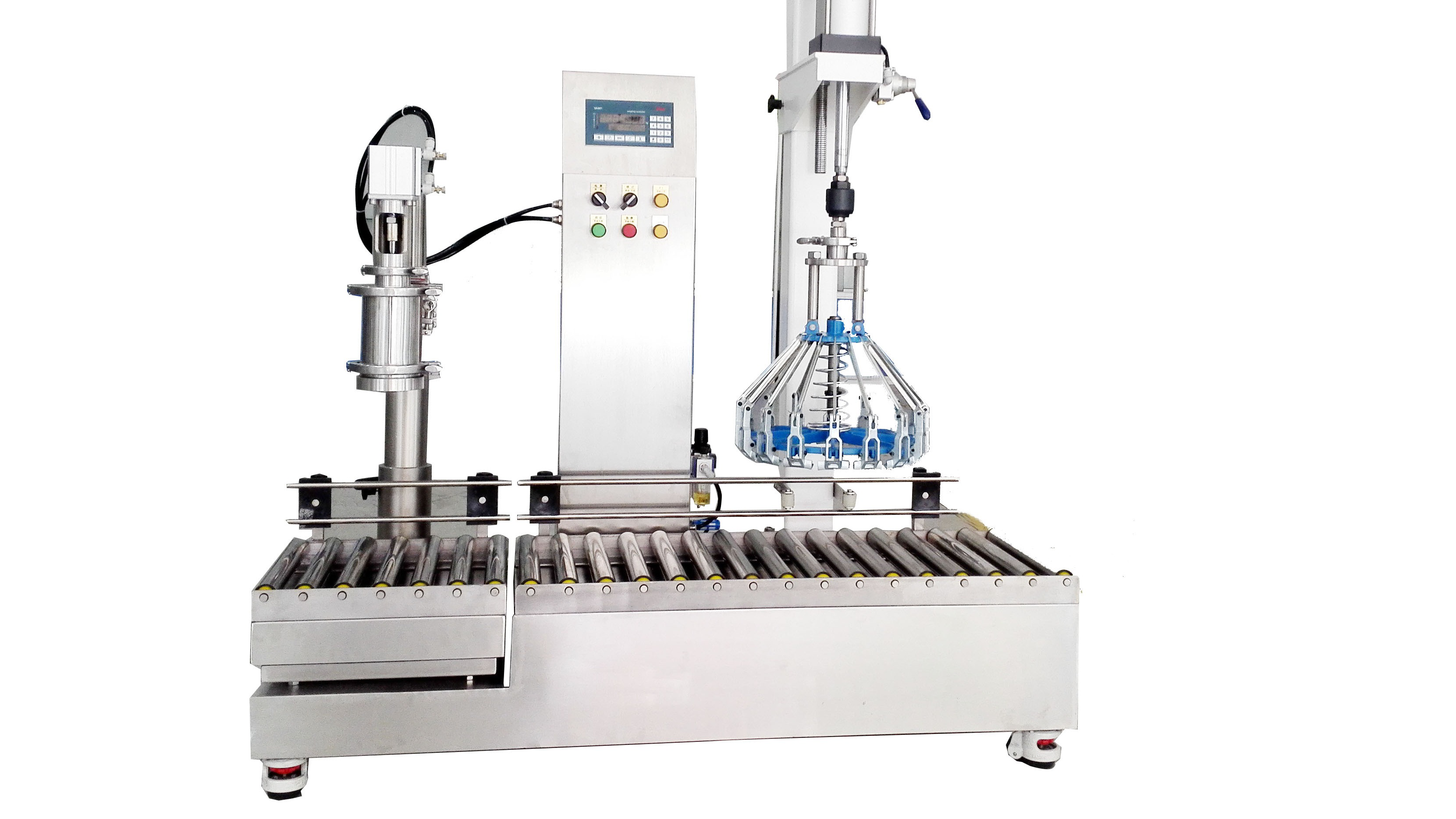 10升乳胶漆灌装机10l水性漆灌装机-20毫升油漆涂料自动旋盖灌装机液面