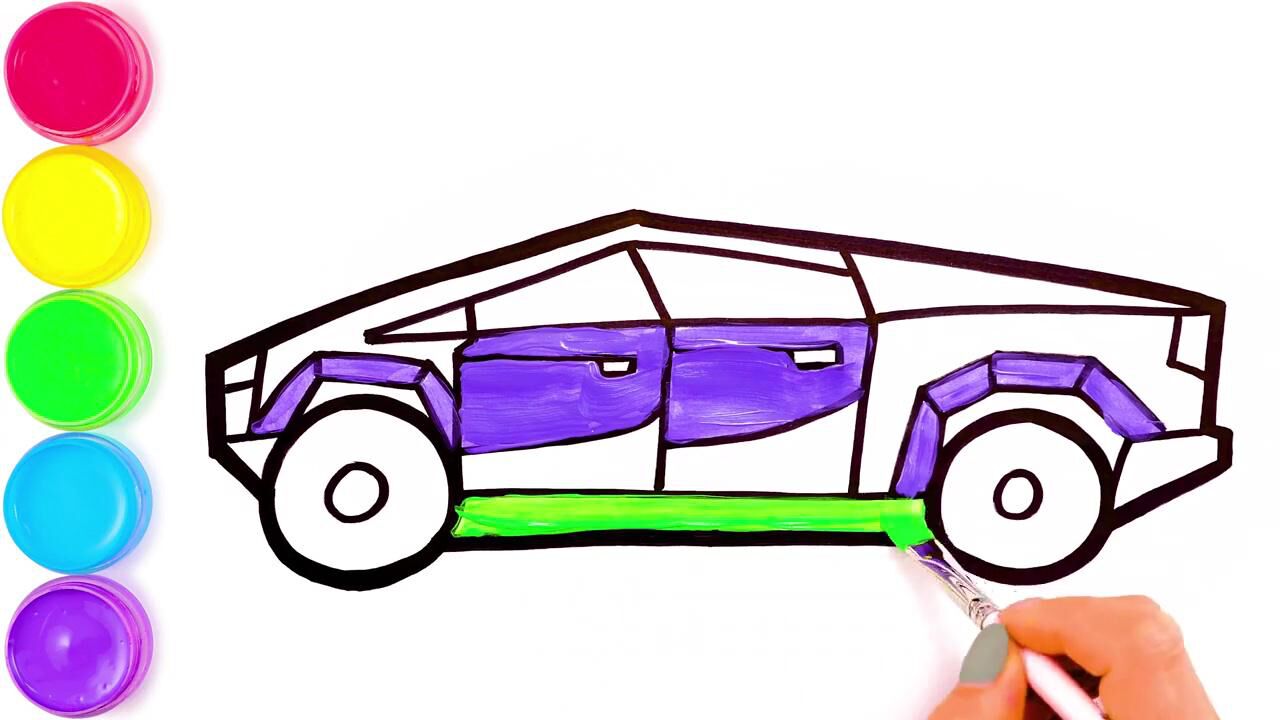 简笔画:特斯拉皮卡有谁不爱呢?_腾讯视频