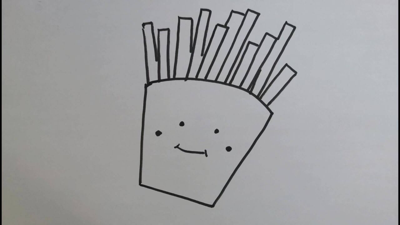 简笔画薯条