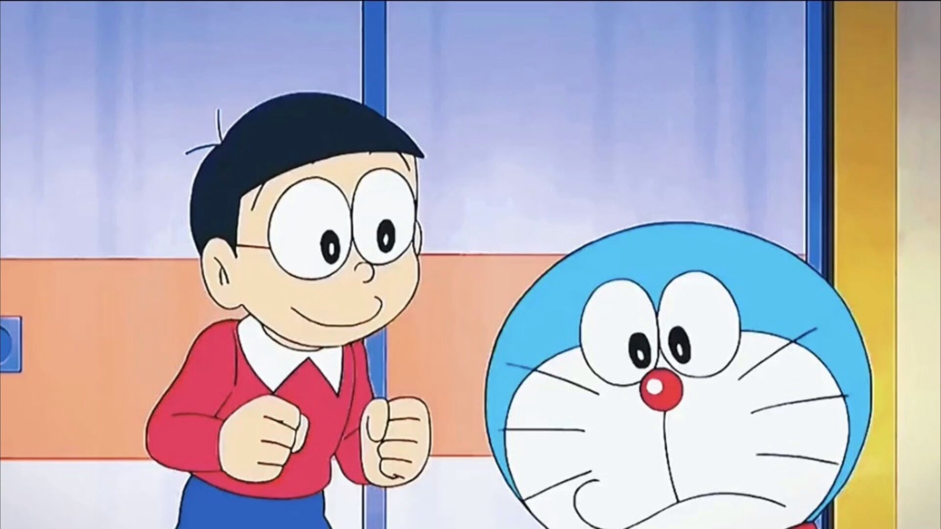 大雄蓝胖子玩间谍游戏,委托蓝胖子去学校盗取零分试卷 _腾讯视频