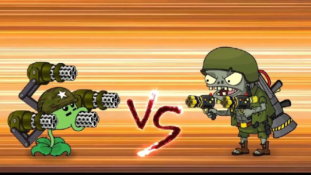 植物大战僵尸:机枪豌豆对小僵尸,你的双枪怎么可能挡住我的机枪