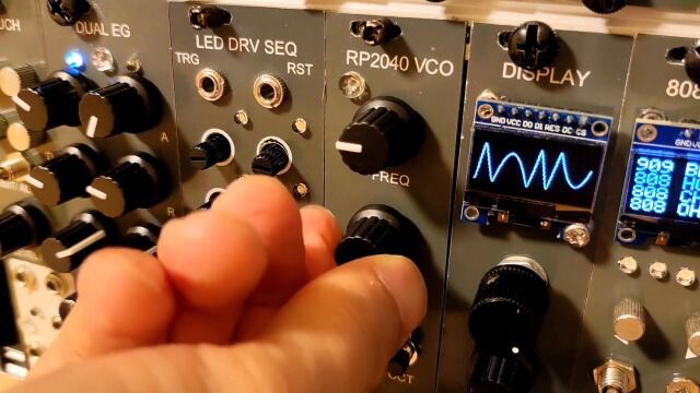 [ $9 ] DIY eurorack modular synth Rasberry pi VCO with Seeed XIAO RP2040 