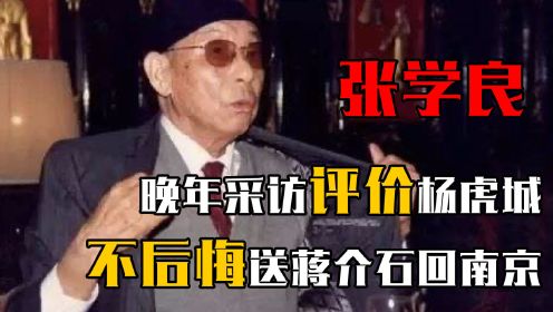 张学良晚年采访视频，评价杨虎城，不后悔送蒋介石回南京