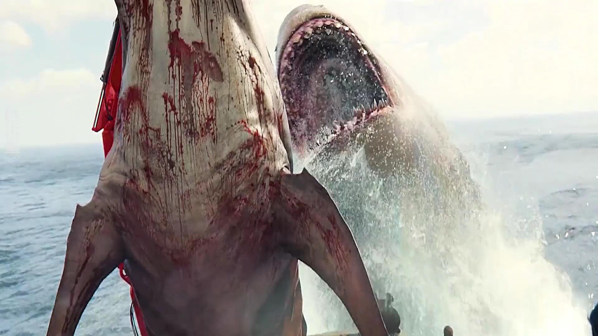 五头鲨大战霸王龙图片