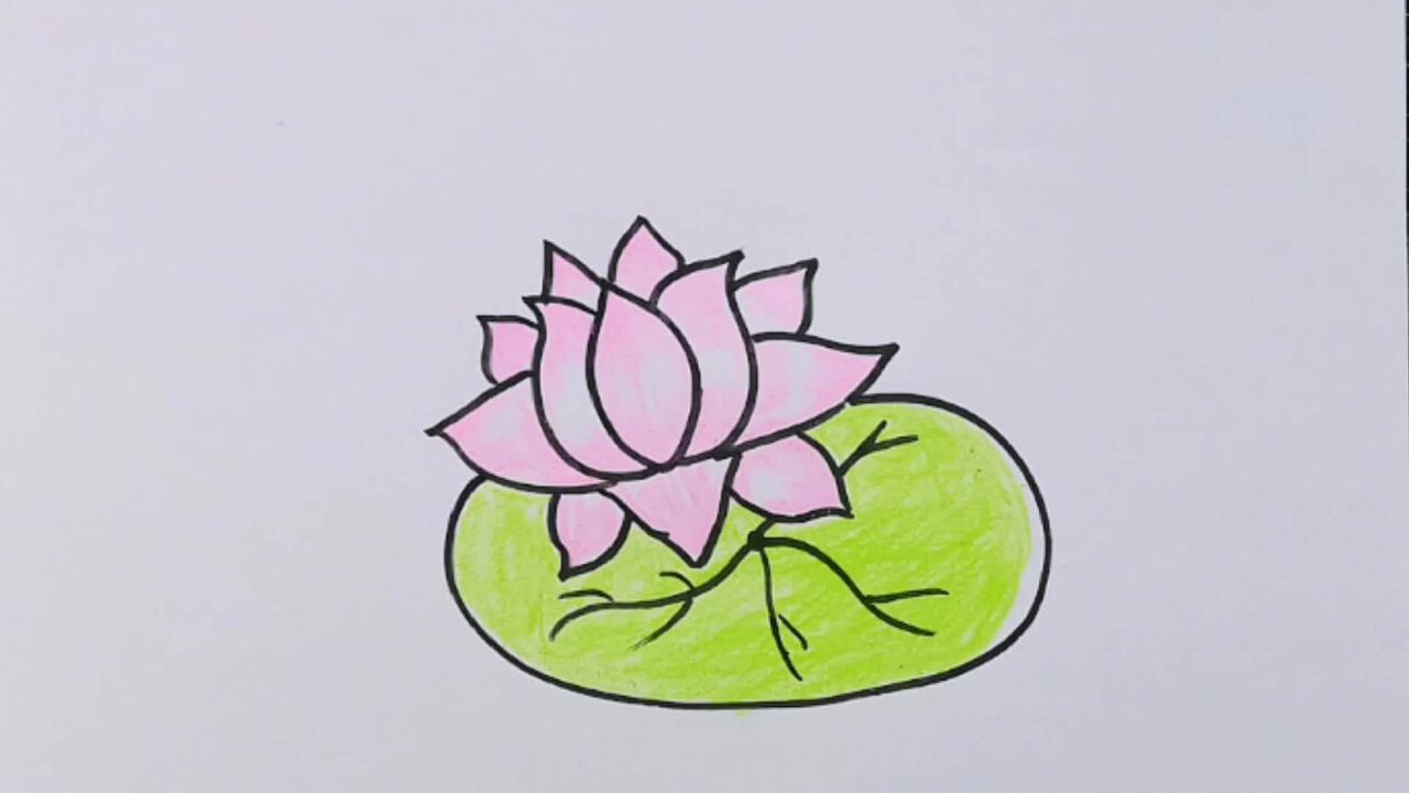 简笔画睡莲,挑战一万个简笔画第176_腾讯视频