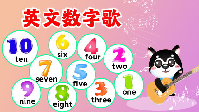 第28集 1-10-ten little numbers,英文儿歌